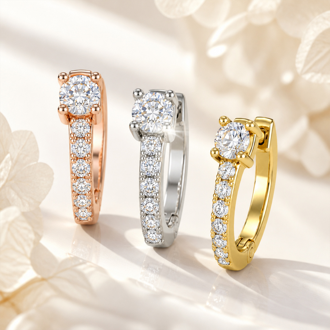 0.32 ct.tw. Round Cut Lab Grown Diamond Minimalist Huggie Hoop Earrings 0.32 ct.tw. Round Cut Lab Grown Diamond Minimalist Huggie Hoop Earrings