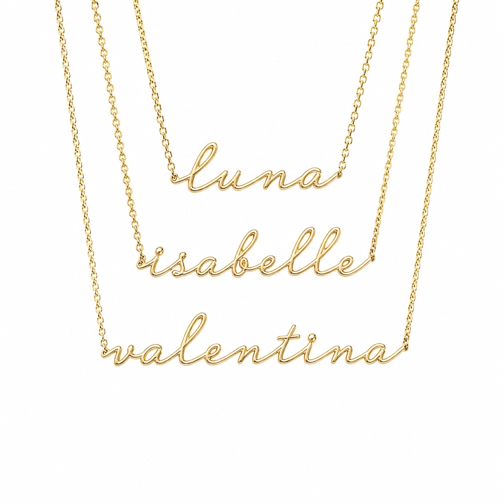Personalized Cursive Name Necklace Pendant Personalized Cursive Name Necklace Pendant