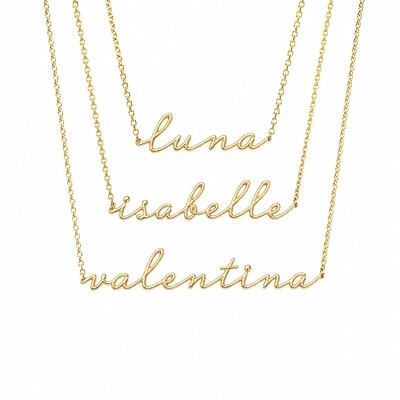 Personalized Cursive Name Necklace Pendant