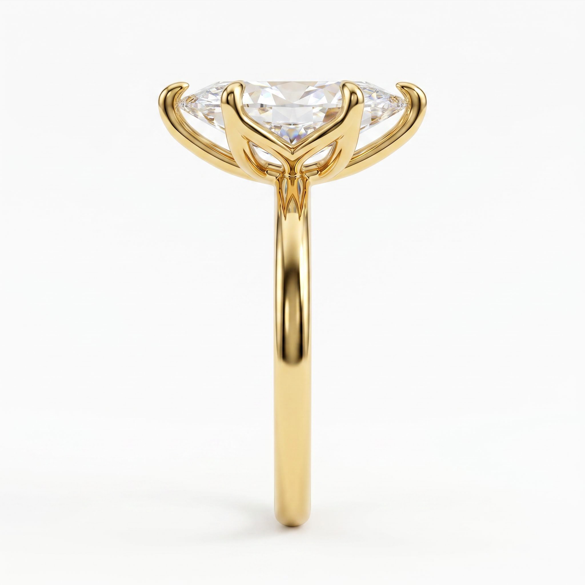 3 ct.tw. Classic Marquise Cut Six-Prong Solitaire Engagement Ring