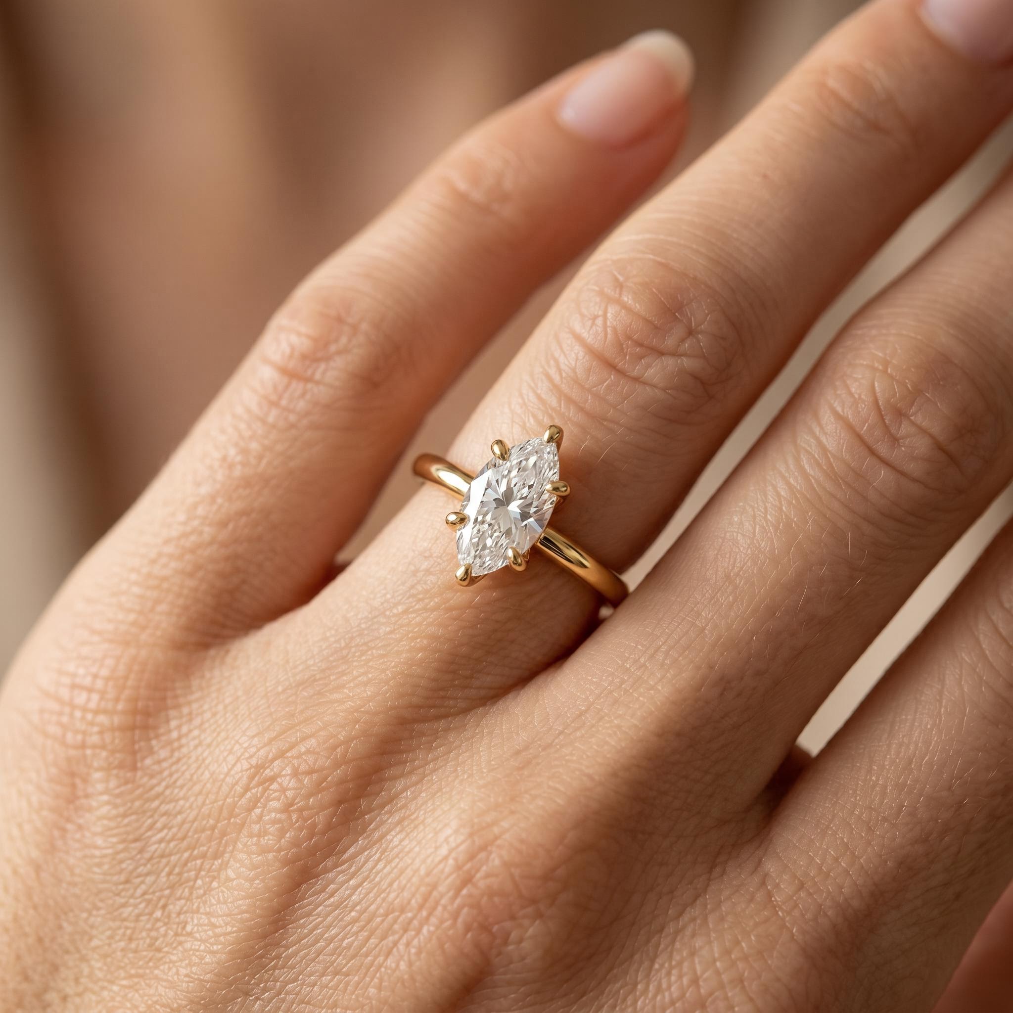 3 ct.tw. Classic Marquise Cut Six-Prong Solitaire Engagement Ring 3 ct.tw. Classic Marquise Cut Six-Prong Solitaire Engagement Ring