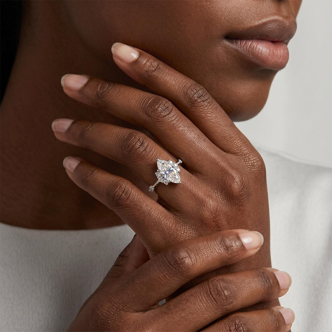 1Ct/1.5Ct Vintage Inspired Marquise Cut Lab Grown Diamond Engagement Ring 1Ct/1.5Ct Vintage Inspired Marquise Cut Lab Grown Diamond Engagement Ring
