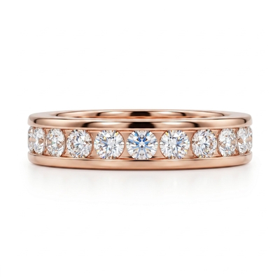 1.0Ct/1.5Ct Full Eternity Round Cut Lab Grown Diamond Wedding Band Ring