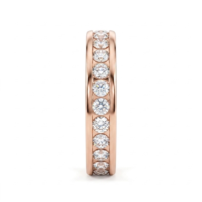 1.0Ct/1.5Ct Full Eternity Round Cut Lab Grown Diamond Wedding Band Ring