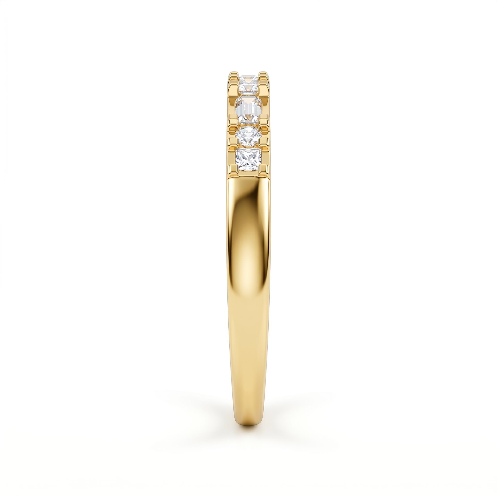 0.44 ct.tw. Mixed Cut Lab Grown Diamond Half Eternity Stackable Band Ring 0.44 ct.tw. Mixed Cut Lab Grown Diamond Half Eternity Stackable Band Ring