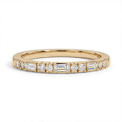 0.44 ct.tw. Mixed Cut Lab Grown Diamond Half Eternity Stackable Band Ring