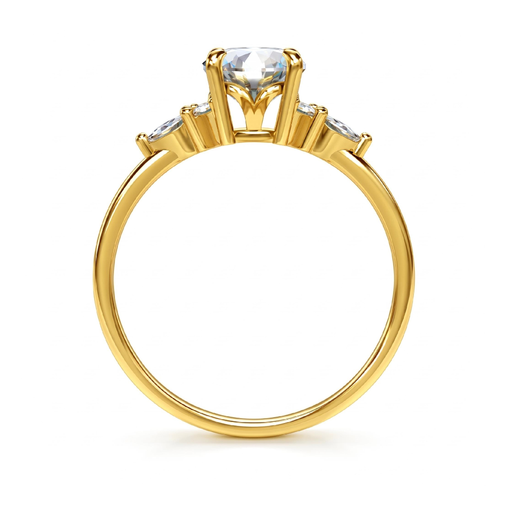 1Ct/1.5Ct Oval Cut Lab Grown Diamond Accent Cluster Engagement Ring 1Ct/1.5Ct Oval Cut Lab Grown Diamond Accent Cluster Engagement Ring