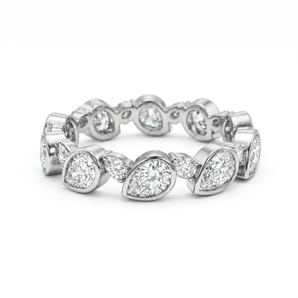 1.5 ct.tw. Alternating Pear-shaped Full Eternity Band Ring 1.5 ct.tw. Alternating Pear-shaped Full Eternity Band Ring