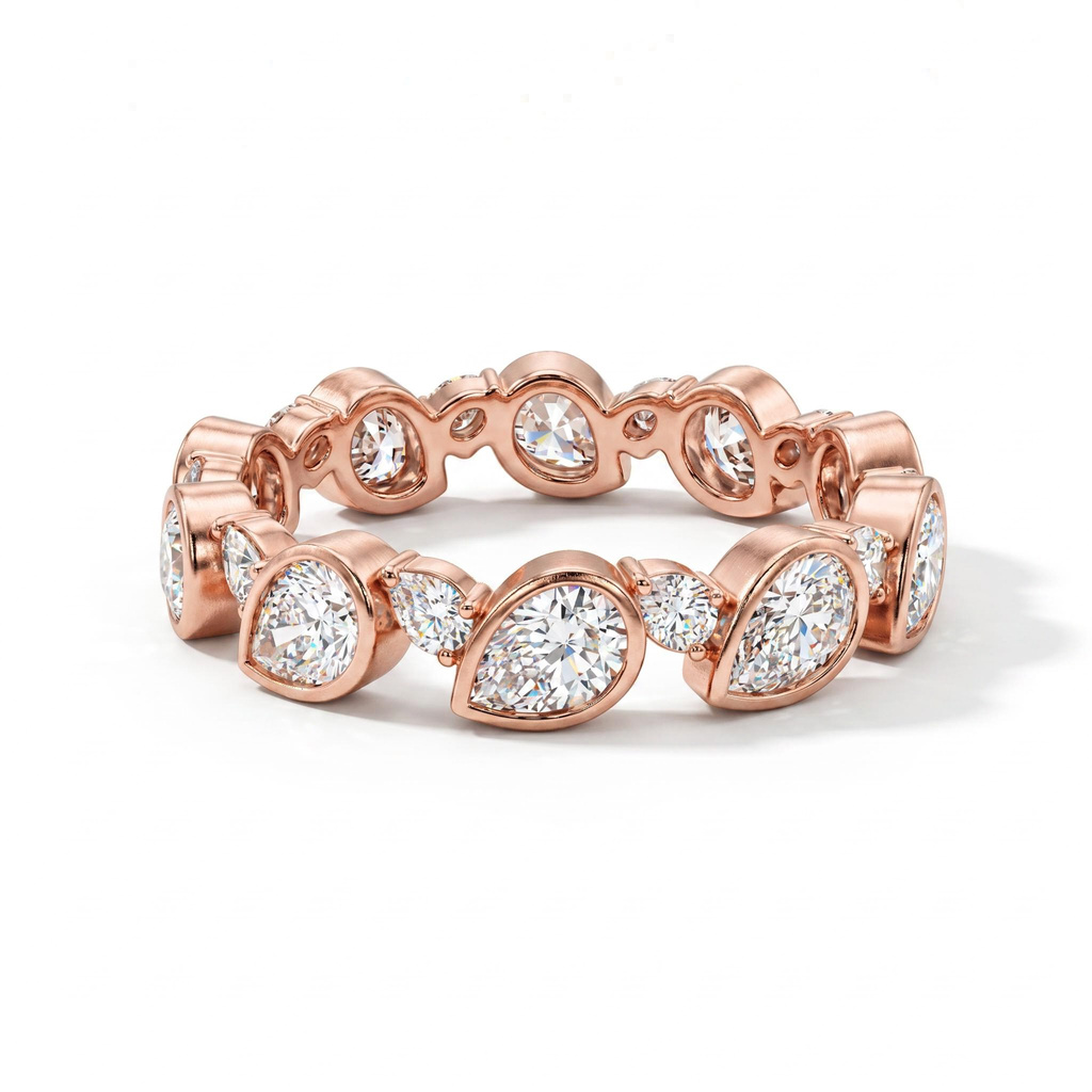 1.5 ct.tw. Alternating Pear-shaped Full Eternity Band Ring 1.5 ct.tw. Alternating Pear-shaped Full Eternity Band Ring
