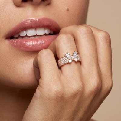 1.34 ct.tw. Butterfly Shape Marquise & Pear Cut Ladies Ring