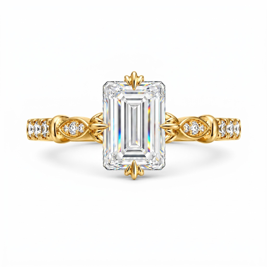 2.17 ct.tw. Emerald Cut Side Accent Engagement Ring 2.17 ct.tw. Emerald Cut Side Accent Engagement Ring