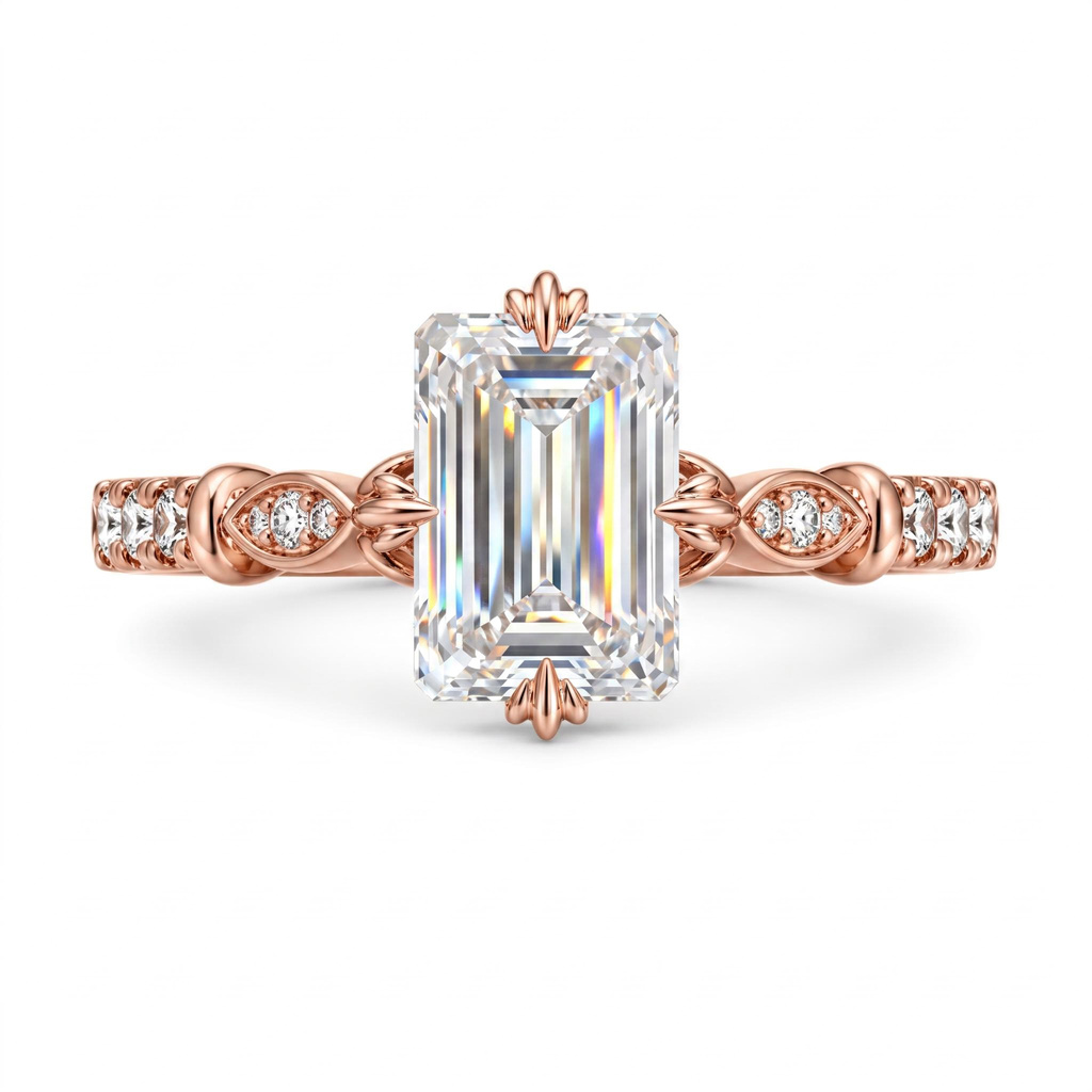 2.17 ct.tw. Emerald Cut Side Accent Engagement Ring 2.17 ct.tw. Emerald Cut Side Accent Engagement Ring