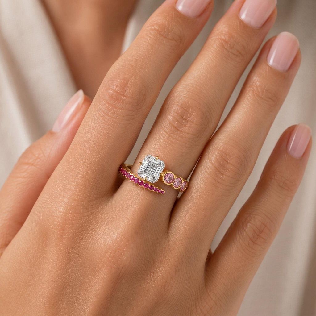 1.35 ct.tw. Twisted Bypass Asscher Cut Statement Ring 1.35 ct.tw. Twisted Bypass Asscher Cut Statement Ring