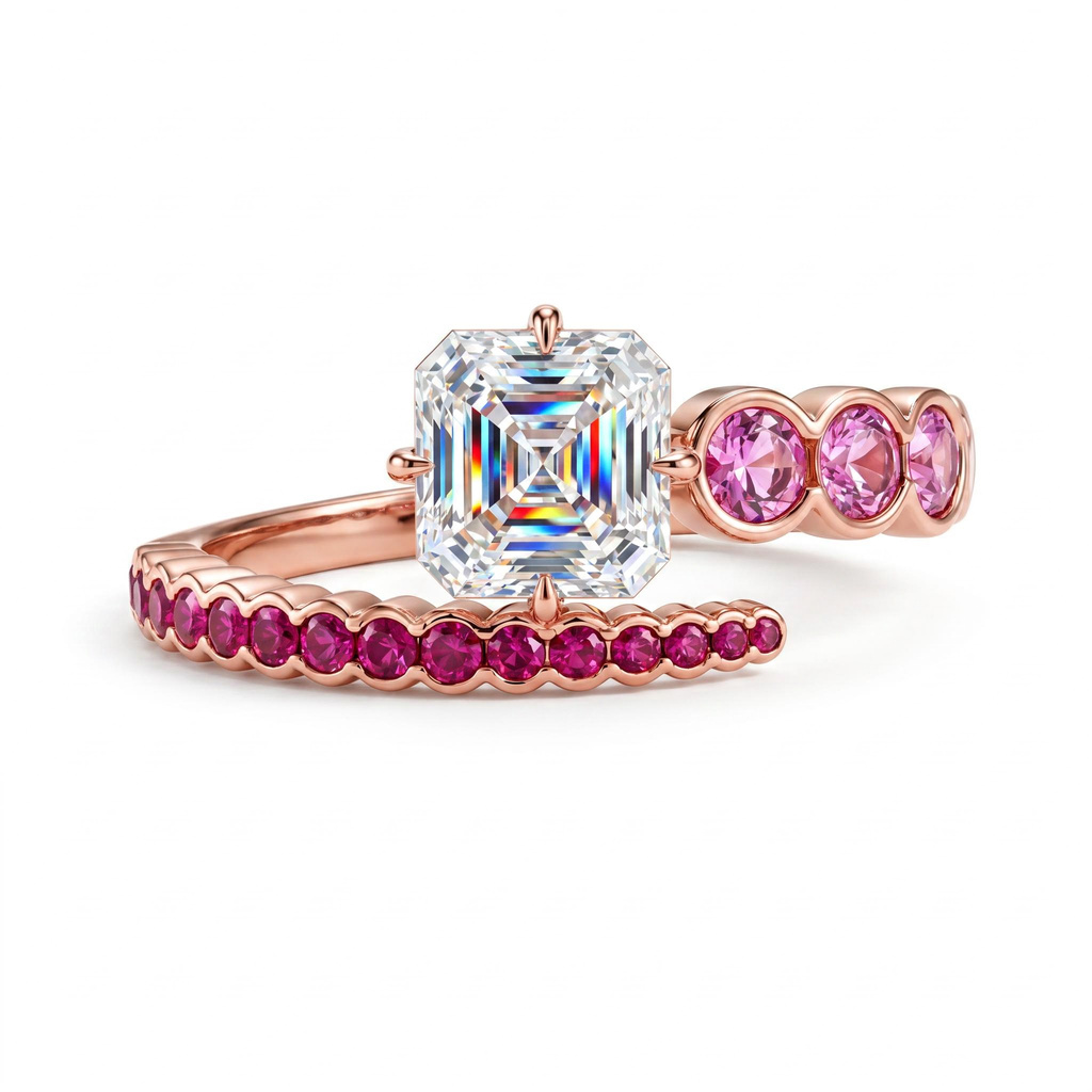 1.35 ct.tw. Twisted Bypass Asscher Cut Statement Ring 1.35 ct.tw. Twisted Bypass Asscher Cut Statement Ring
