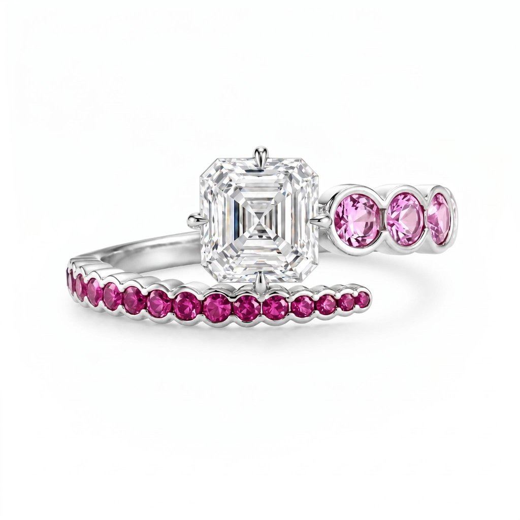 1.35 ct.tw. Twisted Bypass Asscher Cut Statement Ring 1.35 ct.tw. Twisted Bypass Asscher Cut Statement Ring