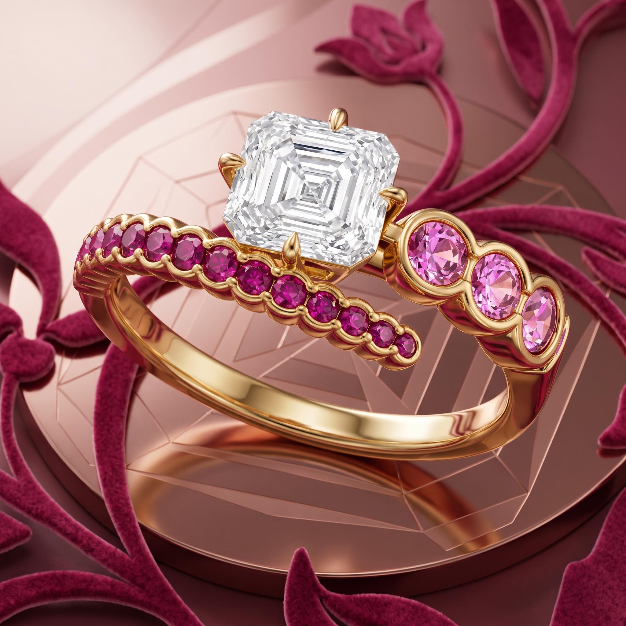 1.35 ct.tw. Twisted Bypass Asscher Cut Statement Ring 1.35 ct.tw. Twisted Bypass Asscher Cut Statement Ring