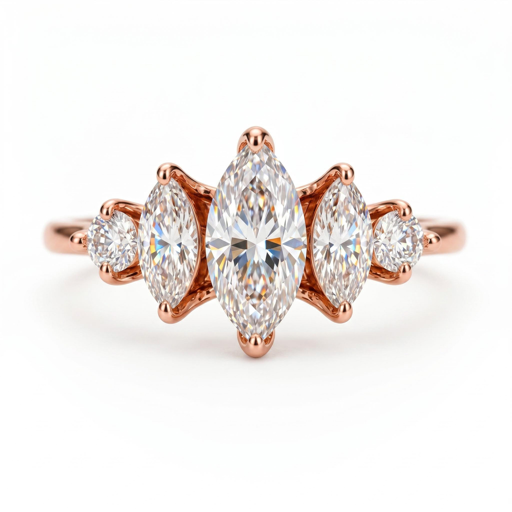3.16 ct.tw. Marquise Cut Cluster Engagement Ring 3.16 ct.tw. Marquise Cut Cluster Engagement Ring
