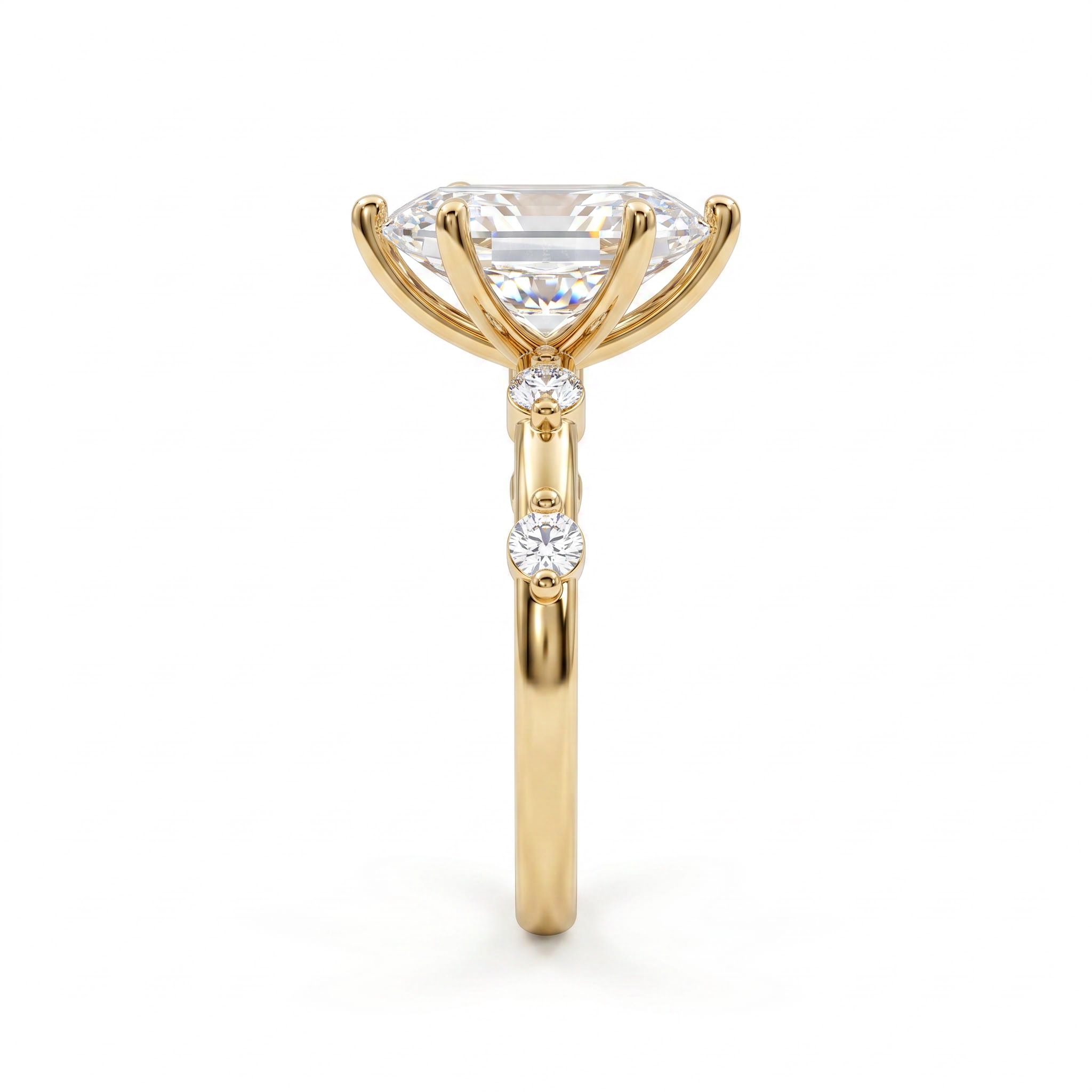 3.24 ct.tw. Classic Marquise-Cut with Round Accent Engagement Ring