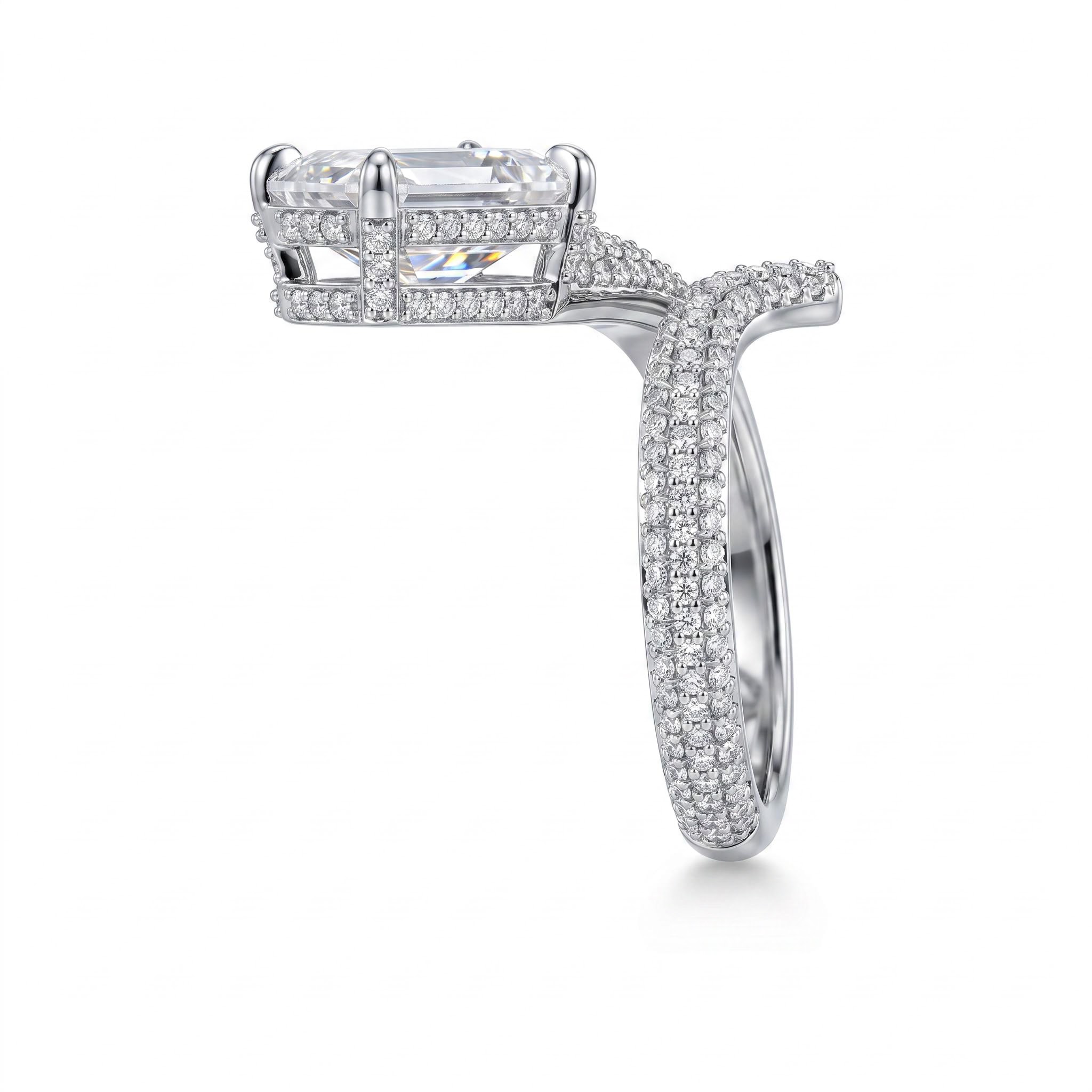 6.24 ct.tw. Marquise Snake Head Pavé-set Serpent Engagement Ring