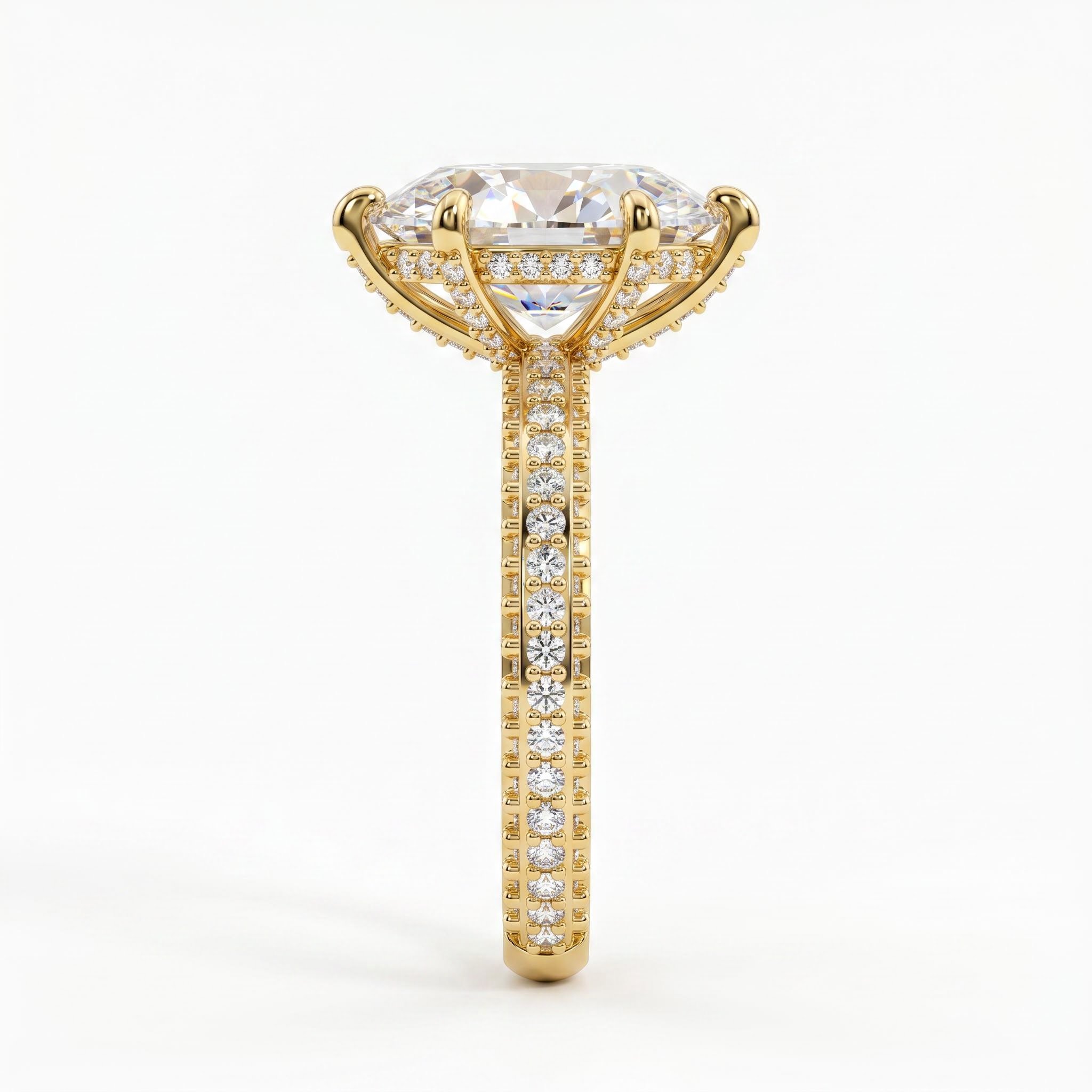 4.77 ct.tw. Marquise Cut Three-Side Pave Engagement Ring 4.77 ct.tw. Marquise Cut Three-Side Pave Engagement Ring