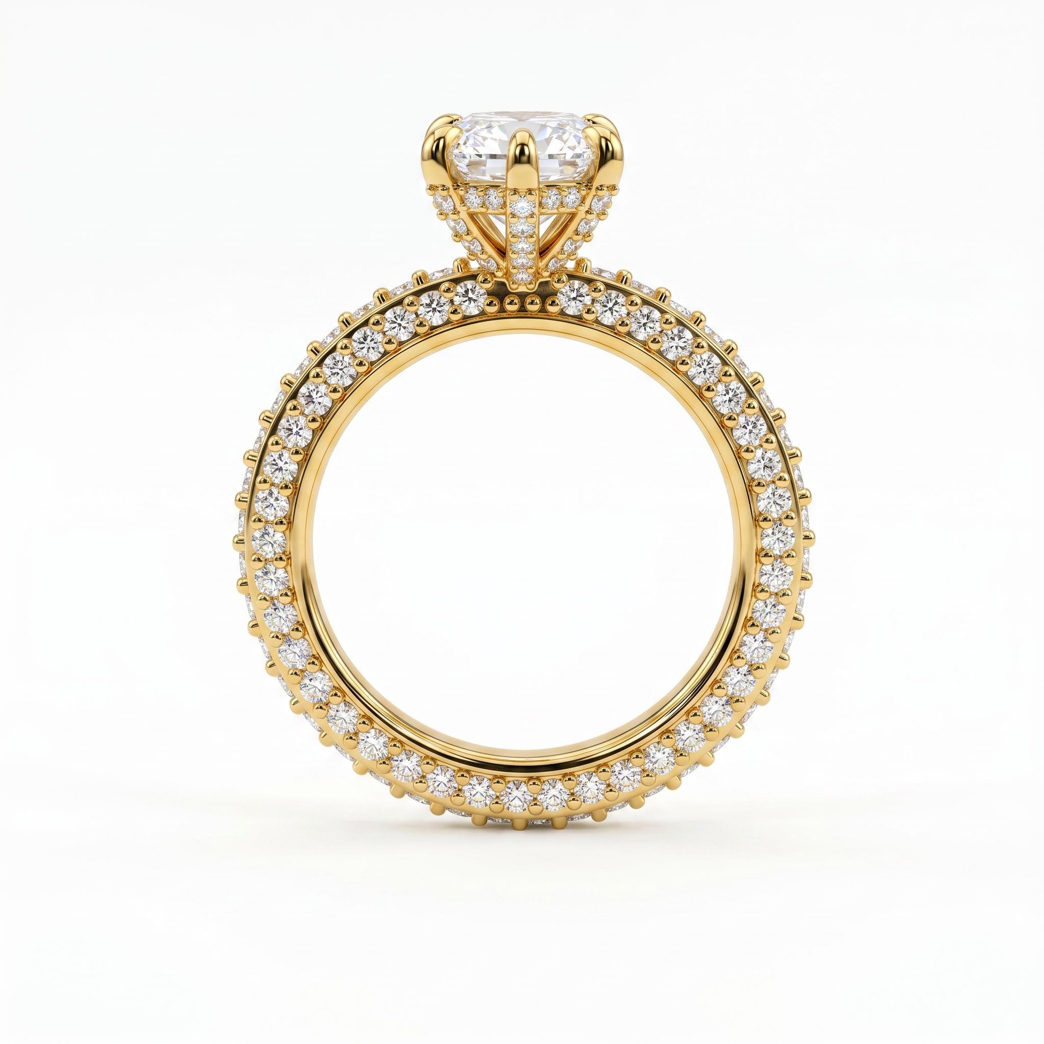 4.77 ct.tw. Marquise Cut Three-Side Pave Engagement Ring 4.77 ct.tw. Marquise Cut Three-Side Pave Engagement Ring