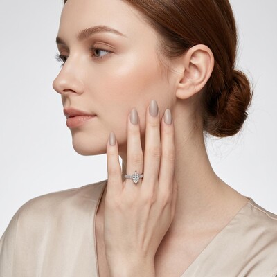 4.77 ct.tw. Marquise Cut Three-Side Pave Engagement Ring