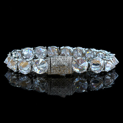 10mm Inverted Setting Clover Tennis Bracelet