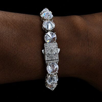 10mm Inverted Setting Clover Tennis Bracelet