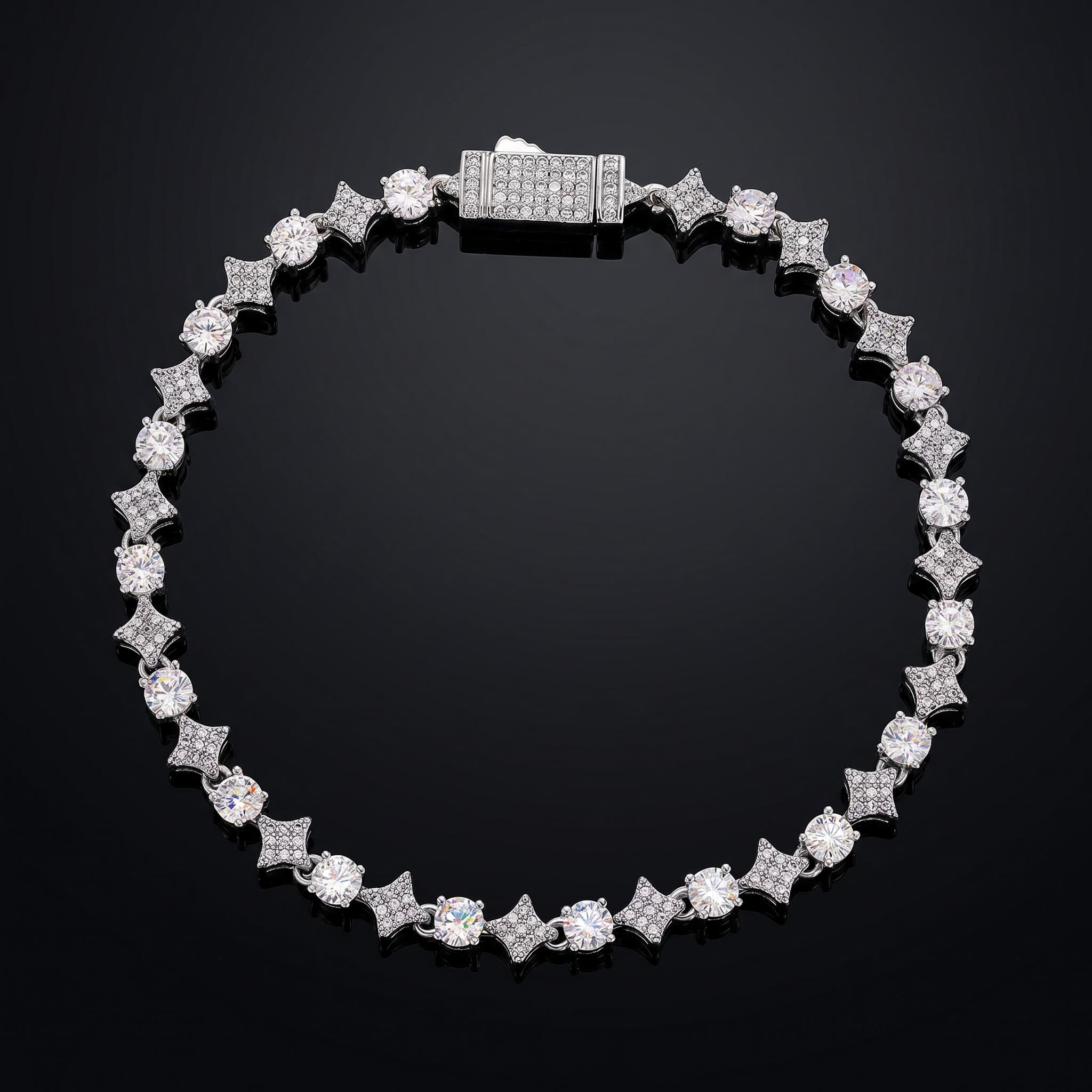 Iced Out Star Tennis Bracelet