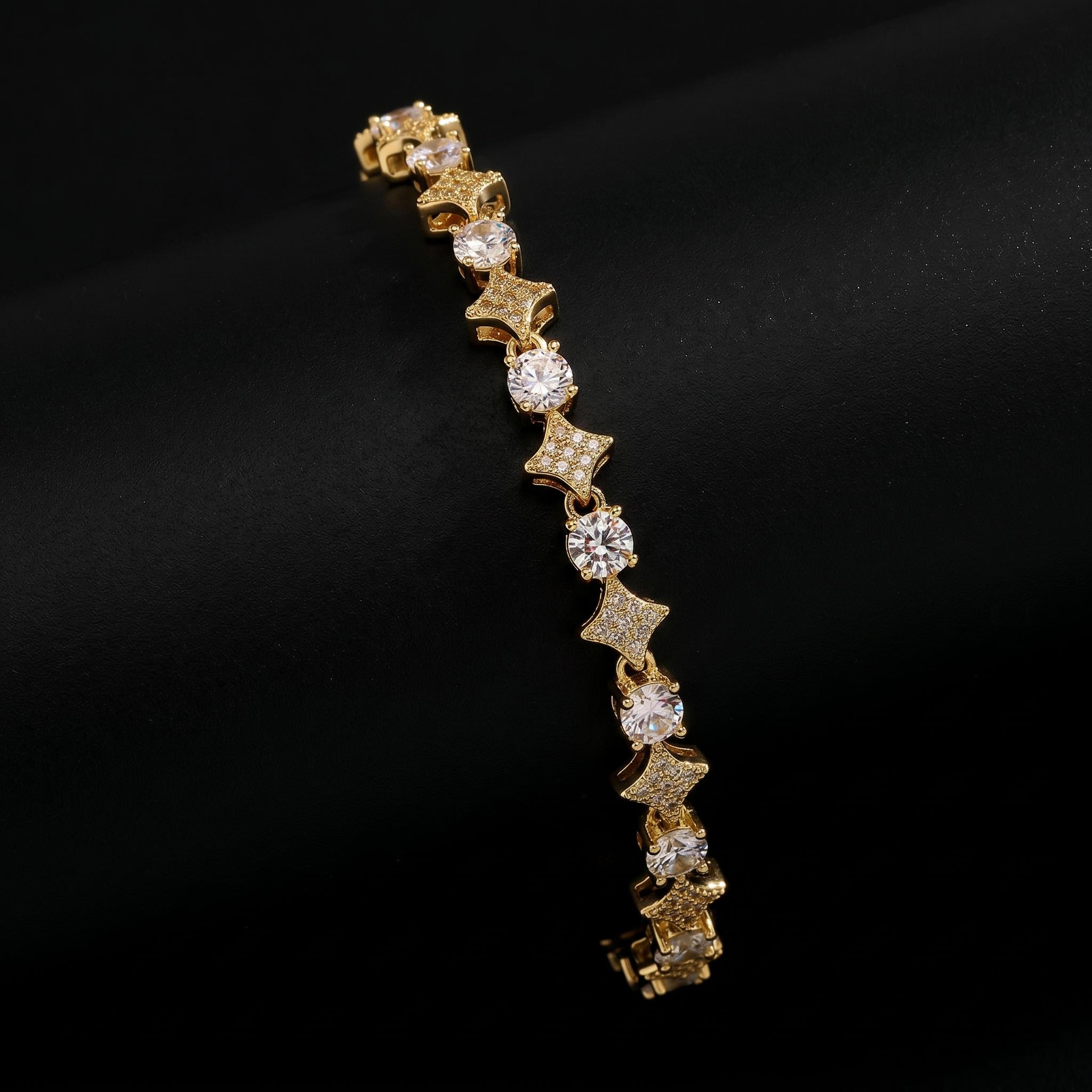 Iced Out Star Tennis Bracelet