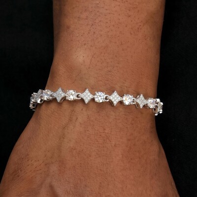 Iced Out Star Tennis Bracelet