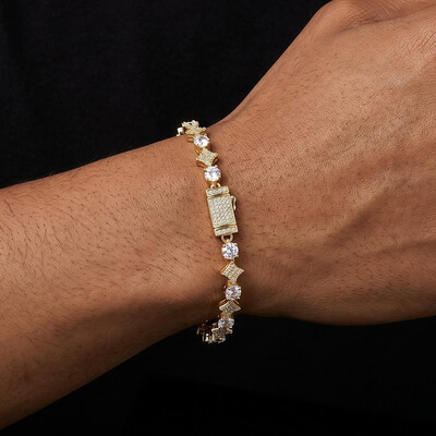 Iced Out Star Tennis Bracelet