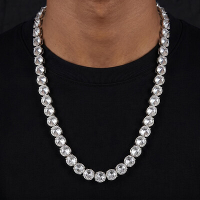 10mm Inverted Setting Clover Tennis Chain