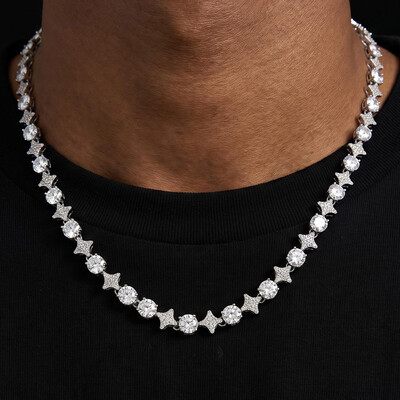Iced Out Star Tennis Chain