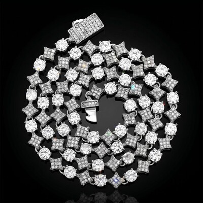 Iced Out Star Tennis Chain