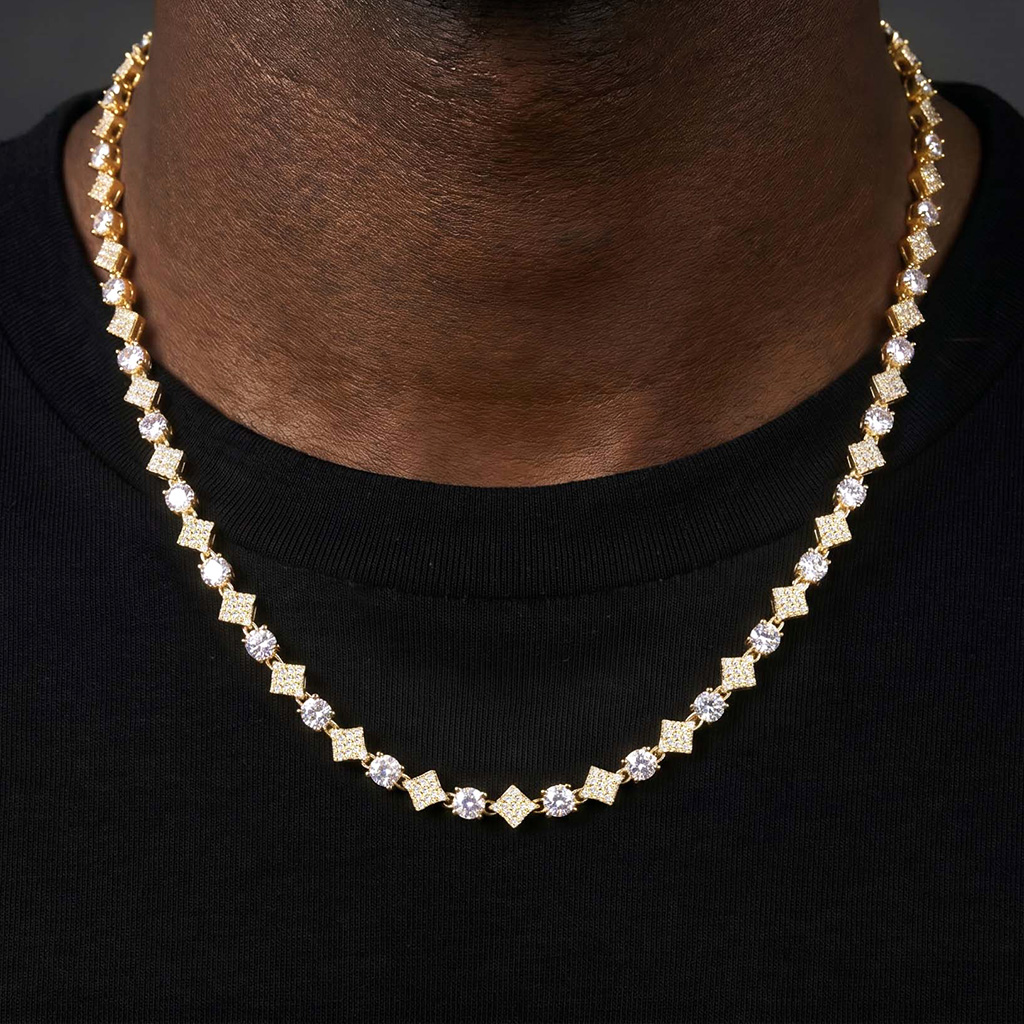 Iced Out Star Tennis Chain Iced Out Star Tennis Chain