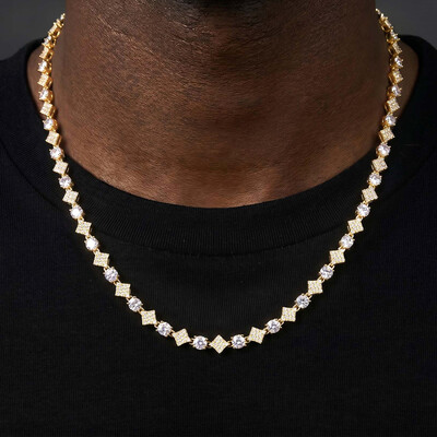 Iced Out Star Tennis Chain