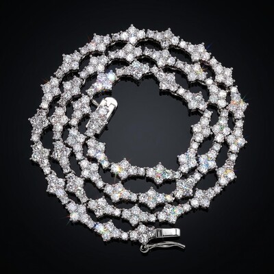 7mm Round Diamonds Cross Chain
