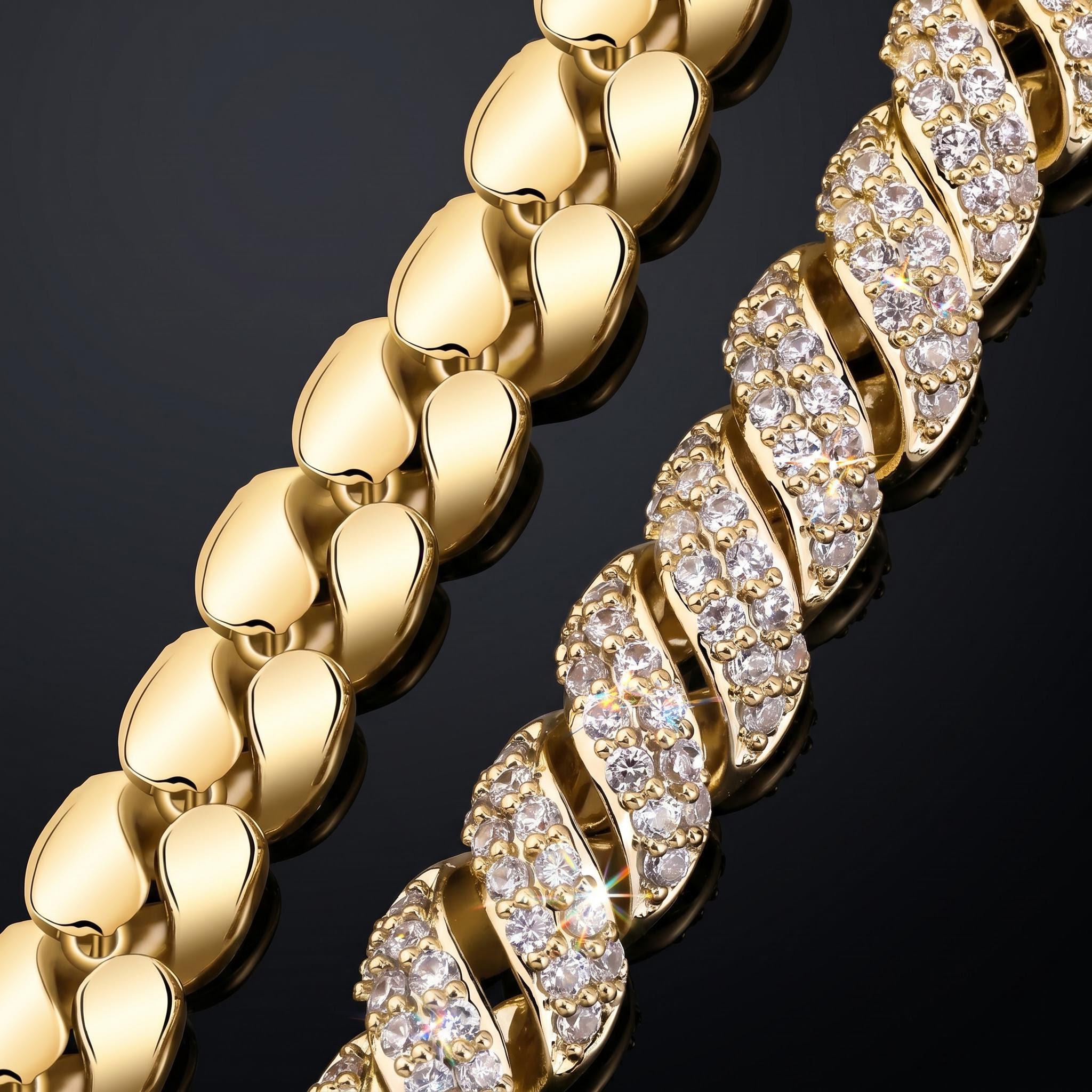 10mm Iced Out Twisted Link Chain
