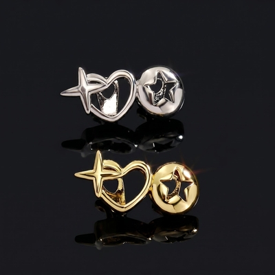 Pre-made Star and Heart Hollow Double Grillz