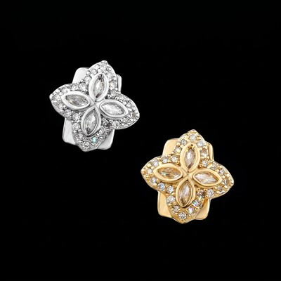 Pre-made Iced Out Four-leaf Clover Grillz
