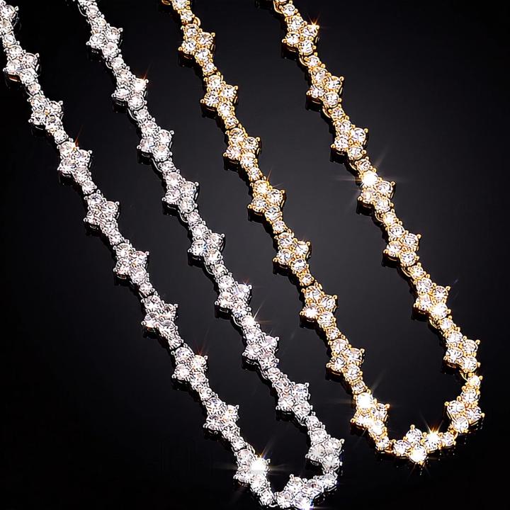 7mm Round Diamonds Cross Chain and Bracelet Set 7mm Round Diamonds Cross Chain and Bracelet Set