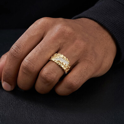 925 Silver & VVS1 Moissanite Nugget Claw Ring