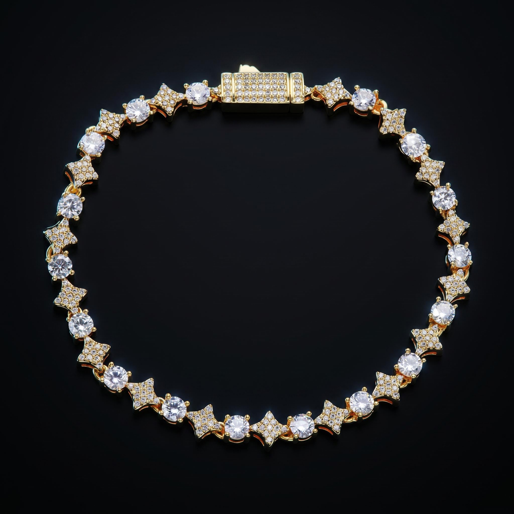 925 Silver & VVS1 Moissanite Star Tennis Bracelet 925 Silver & VVS1 Moissanite Star Tennis Bracelet