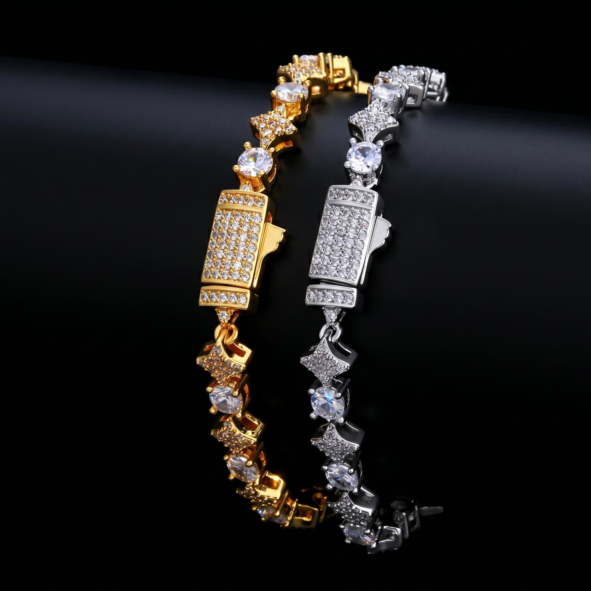 925 Silver & VVS1 Moissanite Star Tennis Bracelet 925 Silver & VVS1 Moissanite Star Tennis Bracelet