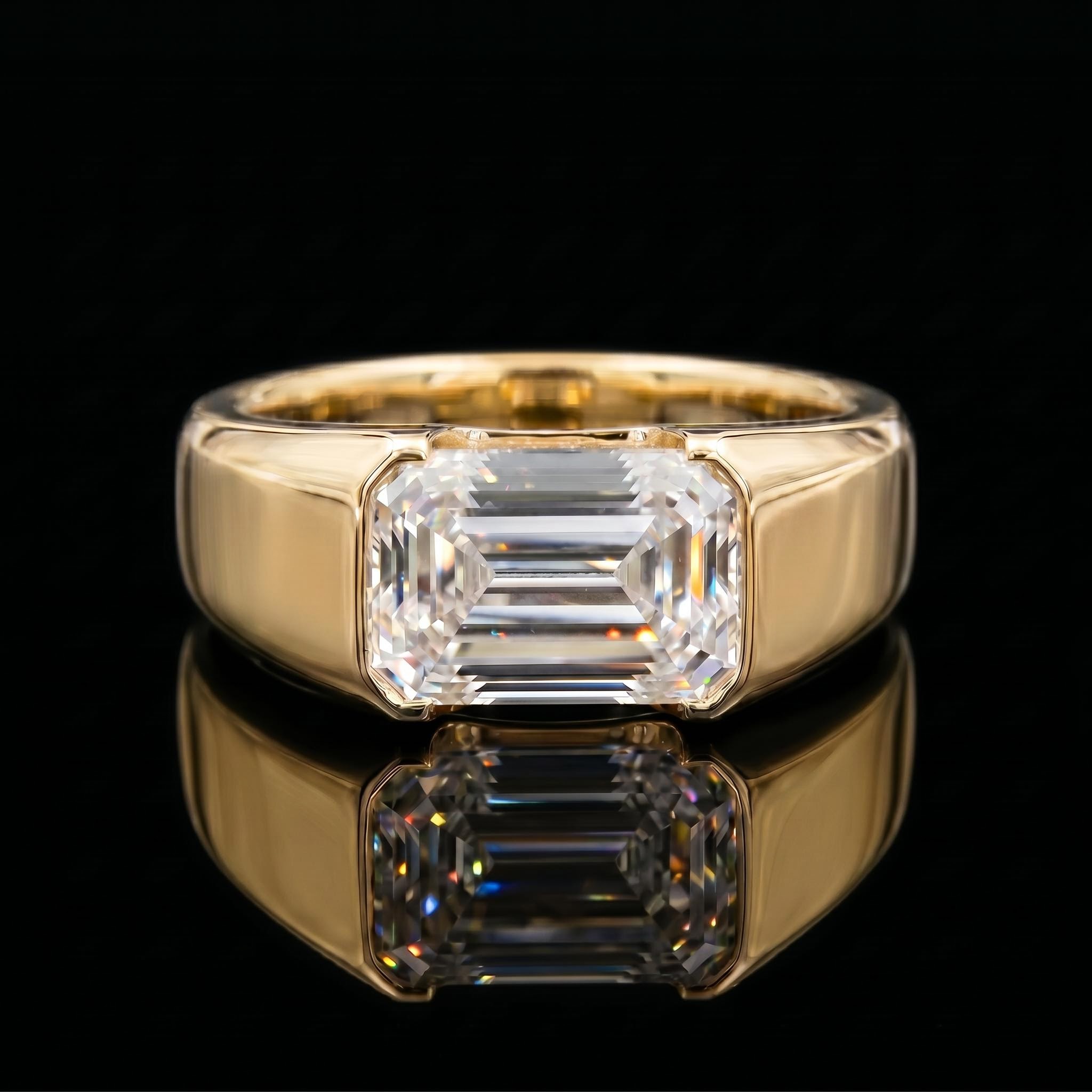 925 Silver & VVS1 Moissanite Emerald-cut Ring 925 Silver & VVS1 Moissanite Emerald-cut Ring