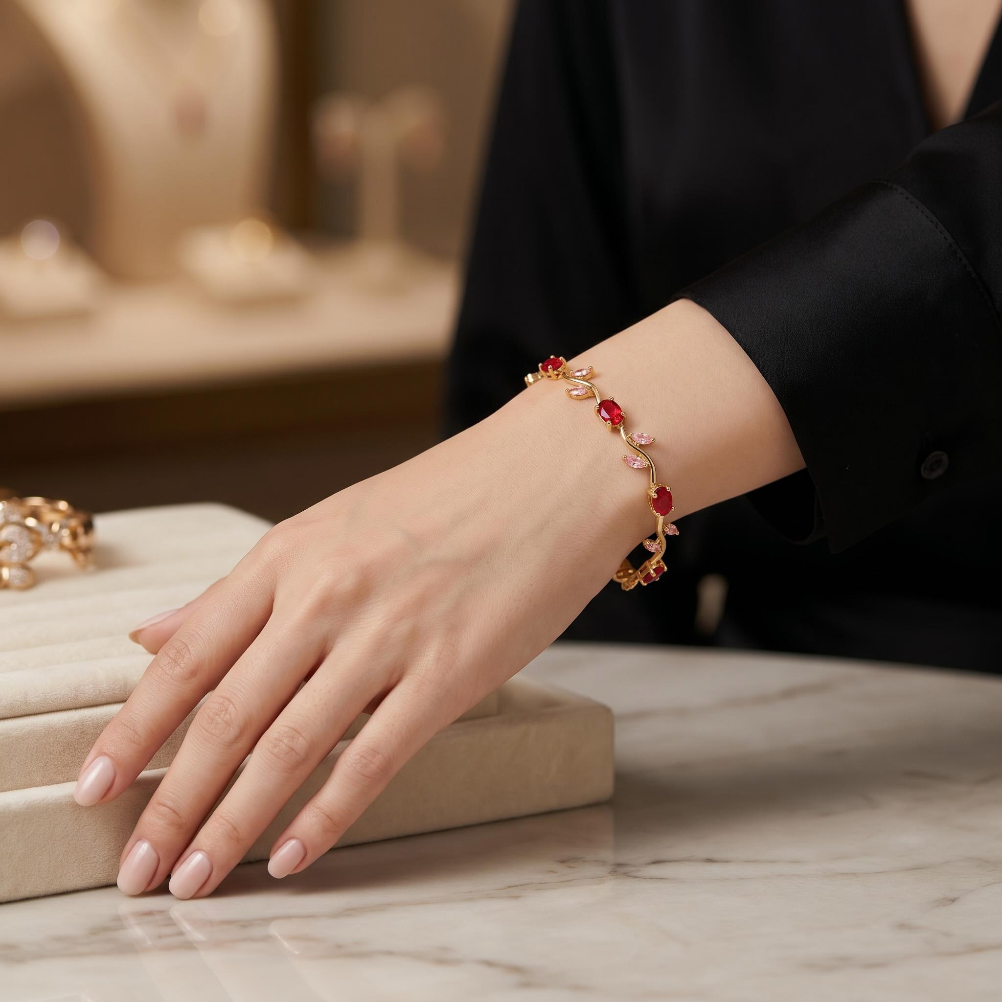 8.96 ct. tw. Vine-Inspired Oval & Marquise Cut Bracelet 8.96 ct. tw. Vine-Inspired Oval & Marquise Cut Bracelet