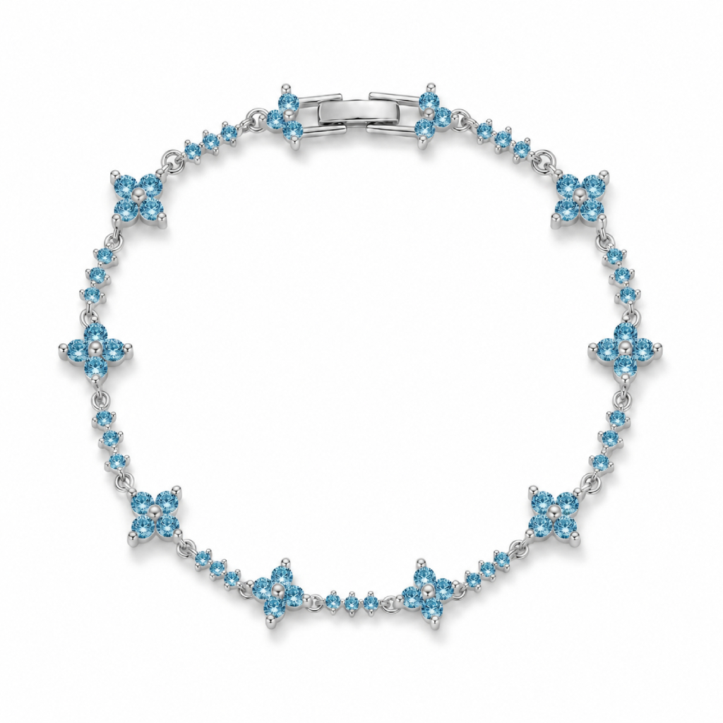 3.12 ct.tw. Four-leaf Clover Round Stone Tennis Bracelet 3.12 ct.tw. Four-leaf Clover Round Stone Tennis Bracelet