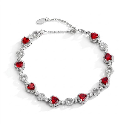 5.98 ct.tw. Heart Linked Bracelet