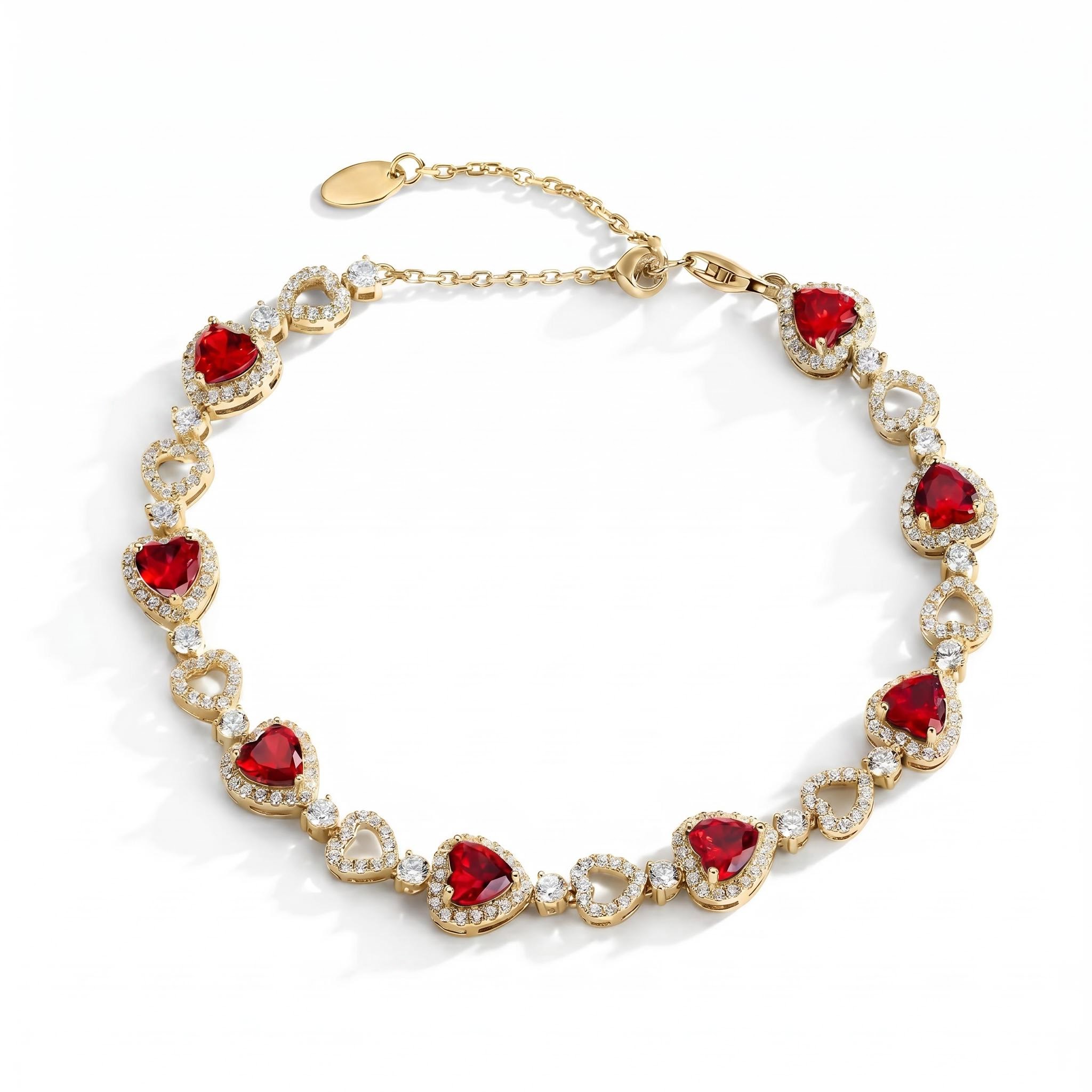 5.98 ct.tw. Heart Linked Bracelet